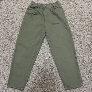 H&M Women’s High Rise Mom Jeans - Olive Green